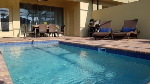 your own backyard pool. BBQ, 4 loungers