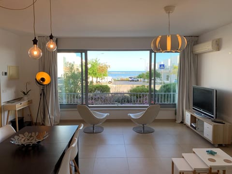 View of the lounge - Ria Formosa, white strip of sand and Atlantic Ocean.