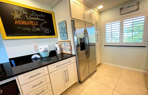 36” fridge with filtered ice and water dispenser.