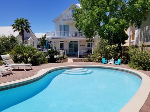Private, heated pool and fenced backyard