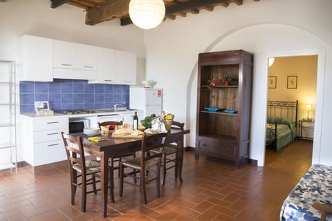 Apartment, 1 Bedroom (Blu) | Private kitchen | Full-size fridge, microwave, stovetop, dishwasher