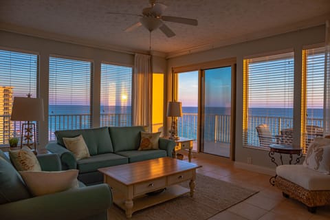 The unit uniquely captures the reflection of the sunset.