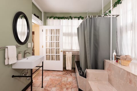 The William Hazeldine Room | Bathroom | Hair dryer, bathrobes, towels