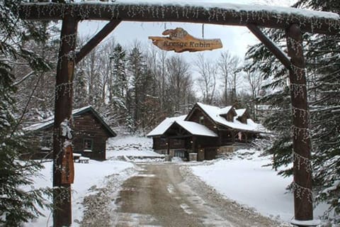 Entrance to Luxury Log Cabin
