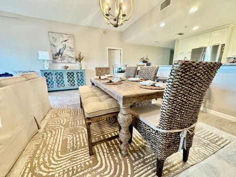 Large table with bench seating