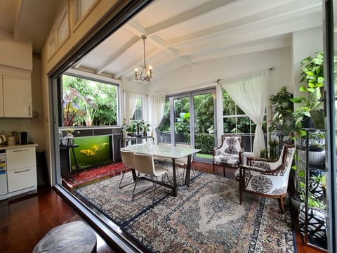 conservatory + Kitchen and living area.
