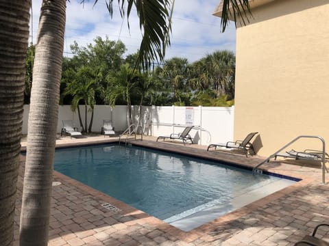 Heated pool for tenants of the Parkside condo complex