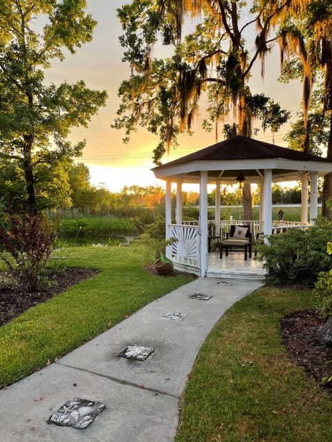 Enjoy the sunsets from the side yard.