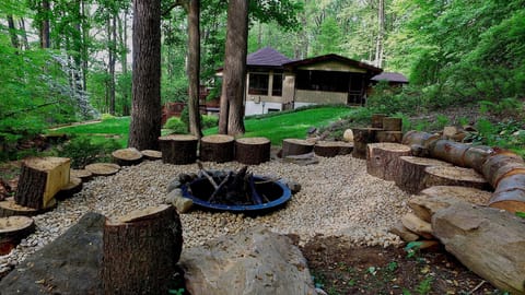 An amazing fire pit for S'mores, hot dogs...or simply relax & share stories