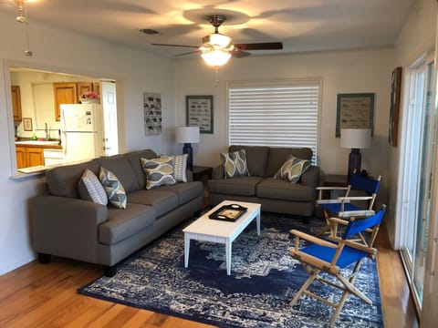 Has a patio door with a great view of the gulf. Sitting area is located right off deck.