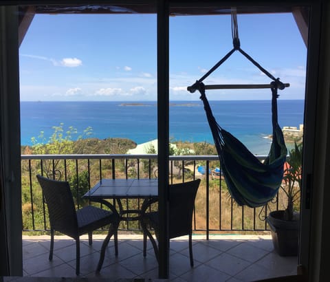 South facing deck.  View of Caribbean Sea and Buck Island.