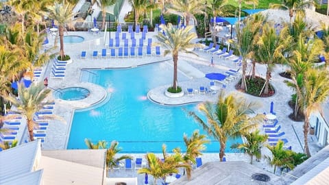 Main pool with tiki bar and restaurant