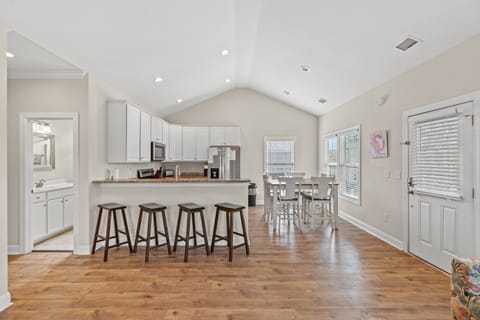 Sit down to a home cooked meal as a family.