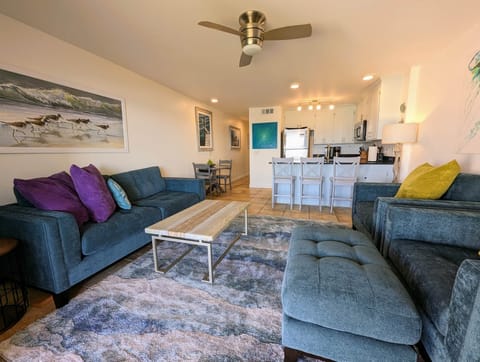 Looking into the condo from the deck