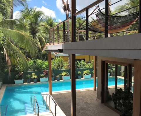 Outdoor pool, sun loungers, lifeguards on site