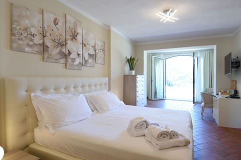 Panoramic Double or Twin Room, Lake View (Junior Suite - Iris) | In-room safe, desk, laptop workspace, blackout drapes