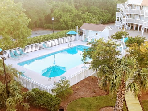Sparkling pool outside your door!