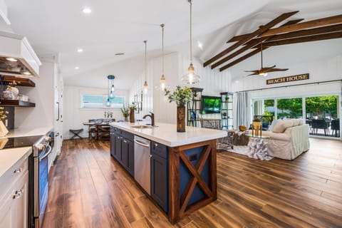 Kitchen, Living Room, & Dining Room