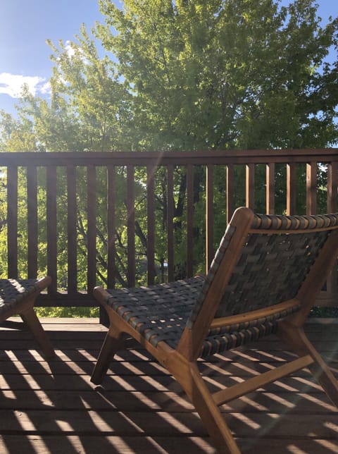 Private deck with west facing views off master. 