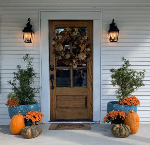 Front door in the fall