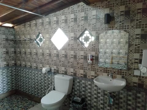 Shower, free toiletries, towels