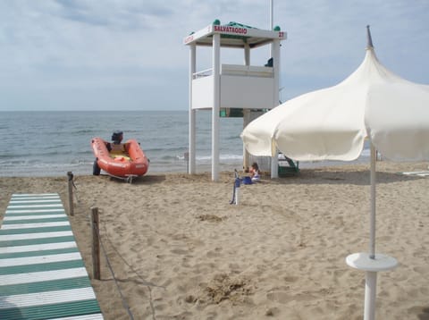 Private beach nearby, white sand