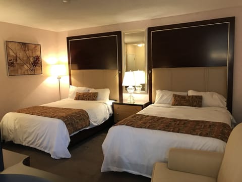 Basic Double Room, 2 Queen Beds | Desk, blackout drapes, iron/ironing board, free WiFi