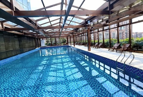 Indoor pool, seasonal outdoor pool