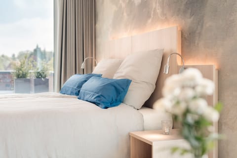 Deluxe Double Room, Garden View | 1 bedroom, desk, laptop workspace, blackout drapes