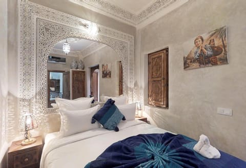 Luxury Double Room, 1 King Bed, Courtyard View (Double Berbere) | Frette Italian sheets, premium bedding, down comforters