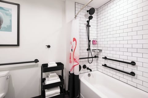 Free toiletries, hair dryer, towels