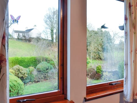 Wonderful garden view from the double bedroom | Hazelmere, Rattray, near Blairgowrie