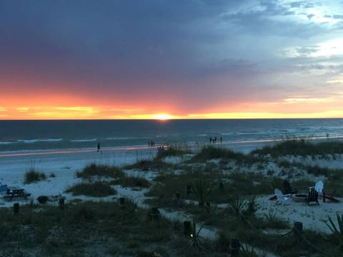 A sunset view from the deck