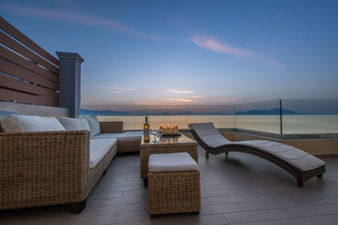 Private balcony with unlimited sea view