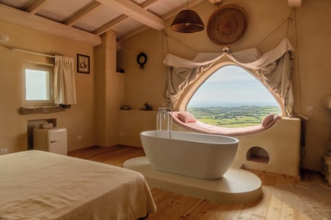 Junior Double Room, Fireplace, Pool View | Premium bedding, down comforters, individually decorated