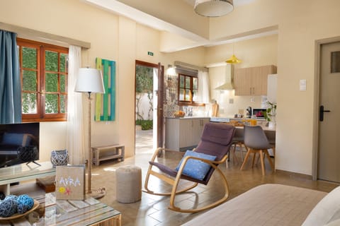 Living room, kitchen & dining area