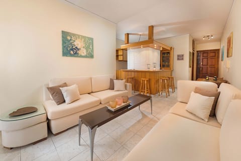 Living room and bar area