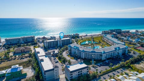 Prime Miramar Beach location—Alerio sits steps from the sand with two nearby public beach accesses on either side.