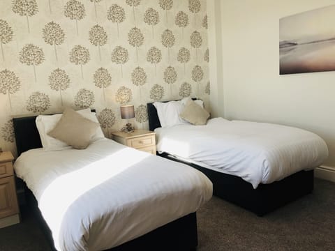 Individually decorated, individually furnished, desk, laptop workspace