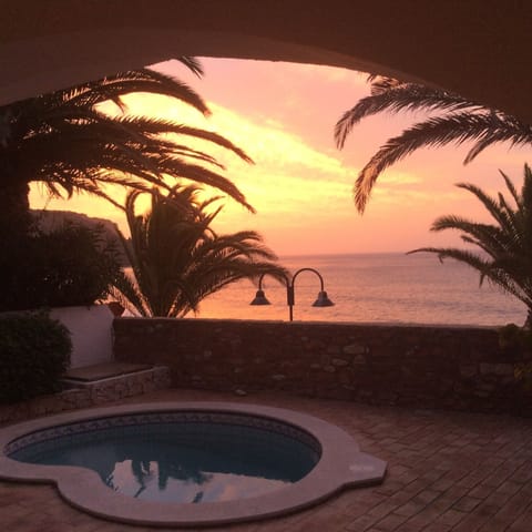 Early morning sunrise from garden