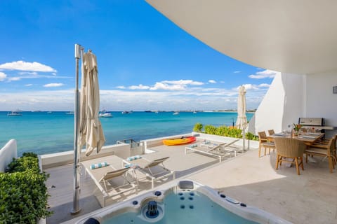 Deck view - ground floor with hot tub