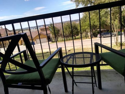 Great view from the balcony.  The local deer often visit in the evening.