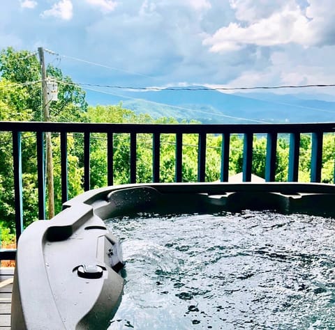 Soak In The Hot Tub While Enjoying The View Of The Great Smoky Mountains National Park!