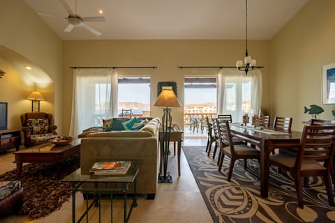 Living room with seaview.