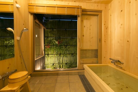 Traditional Japanese House | Bathroom | Separate tub and shower, free toiletries, hair dryer, slippers