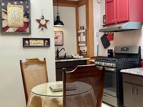 Table for 2 in the private kitchen.  Perfect for longer stays!