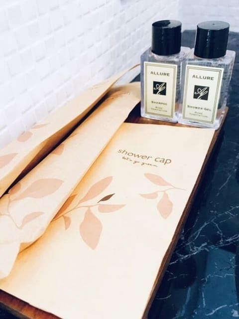 Shower, free toiletries, bathrobes, slippers