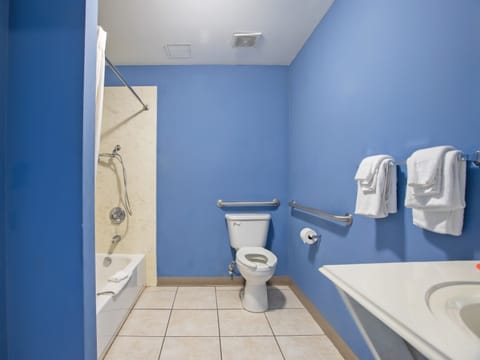 Room, 2 Queen Beds, Accessible | Bathroom | Free toiletries, towels, soap, toilet paper