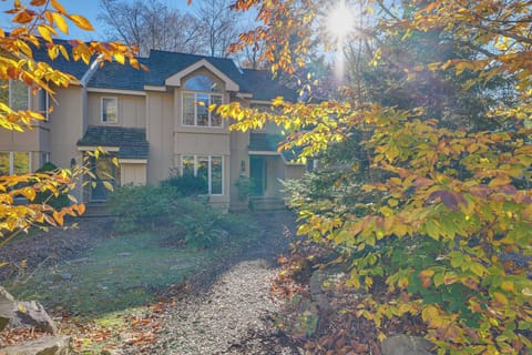 Fall colors popping at our front door!
