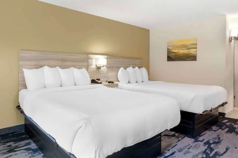 Suite, 2 Queen Beds, Non Smoking, Refrigerator & Microwave | In-room safe, desk, blackout drapes, iron/ironing board